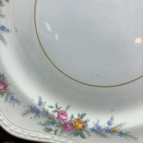 Vtg Homer Laughlin Dubarry Eggshell Nautilus Square Salad Plate H47N5 USA - Picture 4 of 9